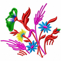 Flowers And Tree Embroidery Design 1 Flowers And Tree Embroidery Design 1